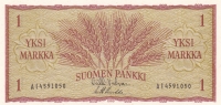 1 марка 1963 год Финляндия