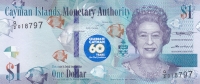 1 доллар 2018 года  Каймановы Острова 60 лет принятия первой Конституции