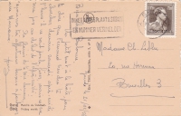 Открытка почтовая Бельгия 1956 год