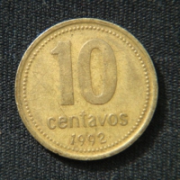 10 сентаво 1992 год Аргентина