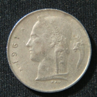 1 франк 1961 год Бельгия