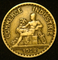 1 франк 1922 год