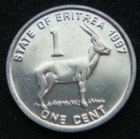 1 цент 1997 год Эритрея