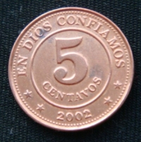 5 сентаво 2002 год Никарагуа