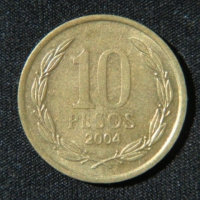 10 песо 2004 год Чили