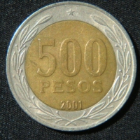 500 песо 2001 год