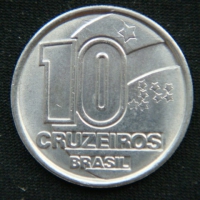 10 крузейро 1990 год Бразилия