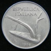 10 лир 1976 год Италия