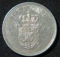1 крона 1969 год Дания