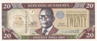20 долларов 2011 год  Либерия