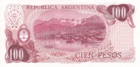 100 песо 1976-78 год Аргентина