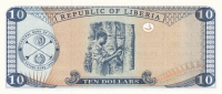10 долларов 1999 год Либерия