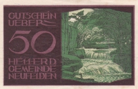 50 геллеров 1929 год Австрия Нотгельд