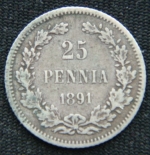 25 пенни 1891 год