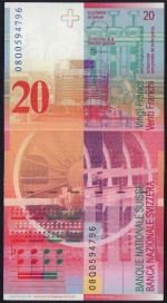 20 франков 2008 год Швейцария
