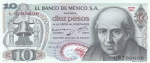 10 песо 1970 год Мексика