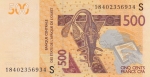 500 франков 2012 год Гвинея-Бисау