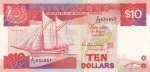 10 Долларов 1988 год Сингапур