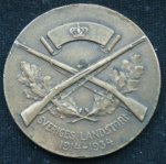 Медаль 1934 год  20 лет Ландсторму территориальным силам обороны. Швеция