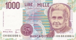 1000 лир 1990 год Италия