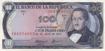 100 песо 1973 год Колумбия: