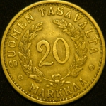 20 марок 1938 год  Финляндия