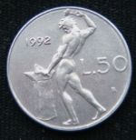 50 лир 1992 год