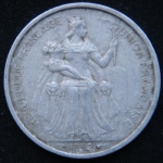 5 франков 1952 год Французская Океания