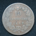 10 чентезимо 1867 год N