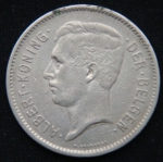 5 франков 1931 год Бельгия ALBERT KONING DER BELGEN