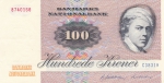 100 крон 1972 год ДАНИЯ