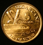 5 долларов 2012 год Гайана