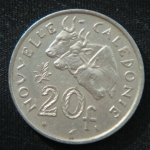 20 франков 1972 год Новая Каледония