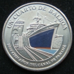 1\4 бальбоа 2016 год  Панама  00 лет строительству Панамского канала - корабль