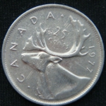 25 центов 1977 год Канада