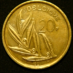 20 франков 1981 год  Бельгия