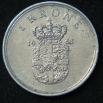 1 крона 1963 год Дания