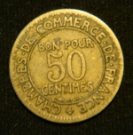 50 сантимов 1925 год Франция