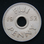 1 пенни 1952 год Фиджи
