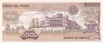 5000 песо 1986 год Мексика