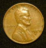 1 цент 1957 год США D