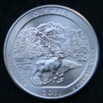 25 центов 2011 год Национальный парк Олимпик