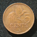5 центов 1995 год Тринидад и Тобаго