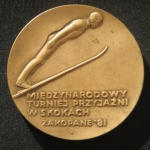 Медаль ПОЛЬША  Международный турнир по прыжкам с трамплина Закопане 1981