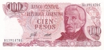 100 песо 1976-78 год Аргентина