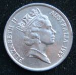 5 центов 1987 год Австралия