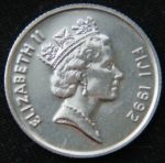 5 центов 1992 год Фиджи