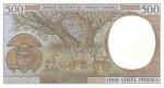 500 франков 2000 год ЦАР
