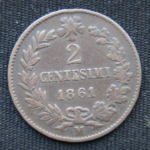 2 чентезимо 1861 год